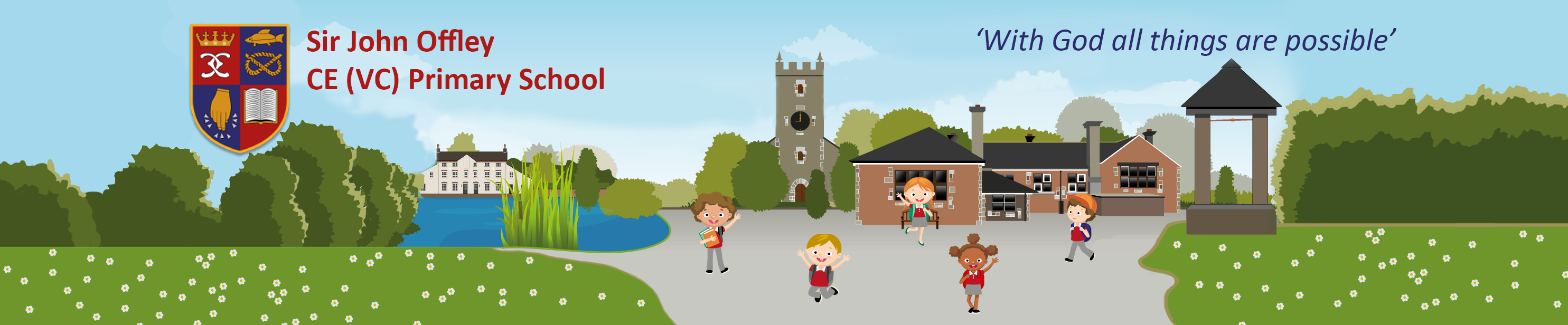 Sir John Offley CofE (VC) Primary School logo