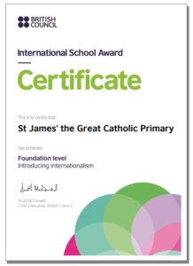 St James the Great Roman Catholic Primary School logo